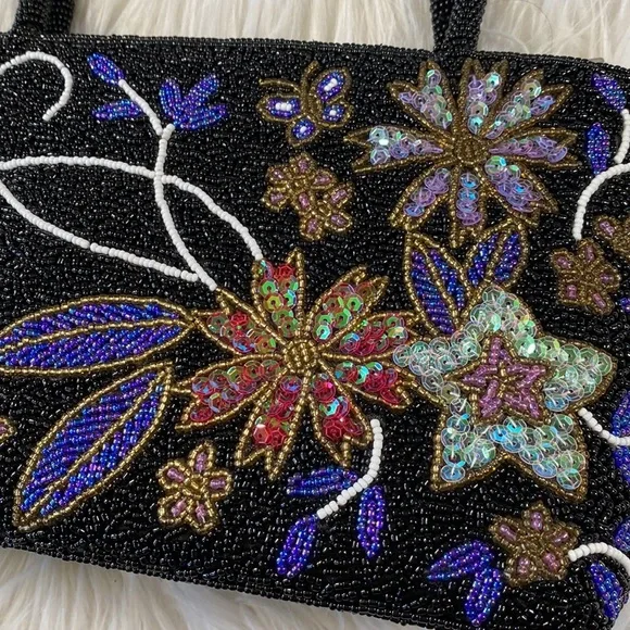 [ Vintage ] Floral Beaded Purse - Picture 11 of 15